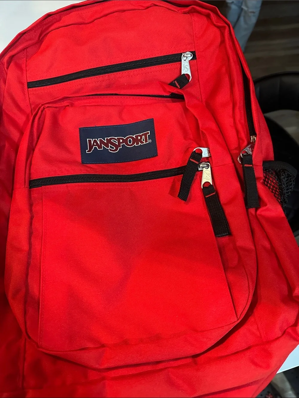 Jansport Red Classic Backpack with Black Accents